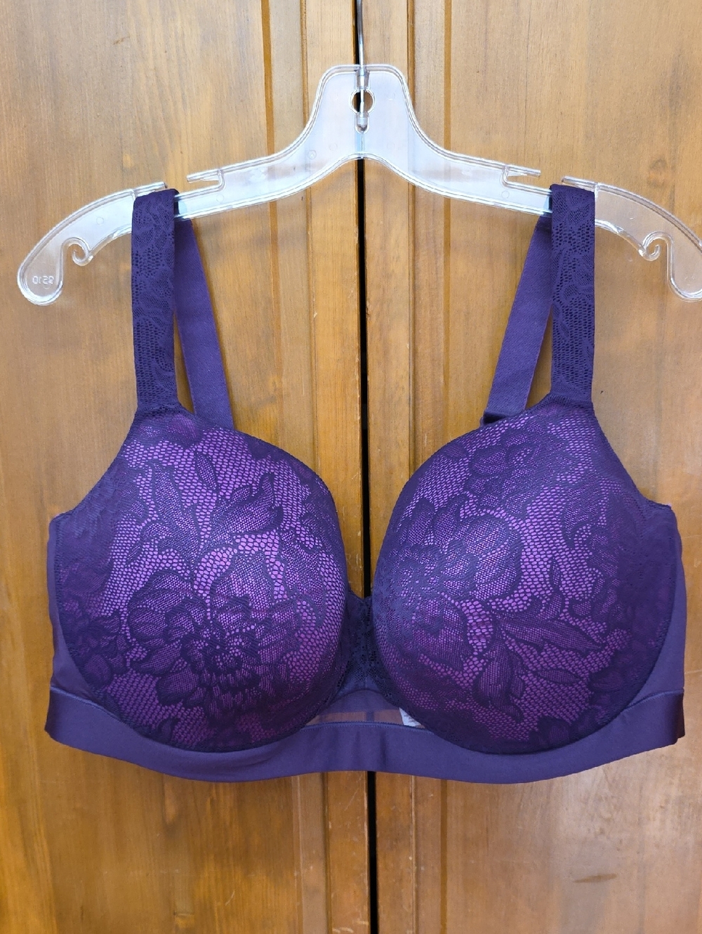Lane Bryant Cacique Size 44H Comfort Bliss Lightly Lined Balconette Bra  Purple